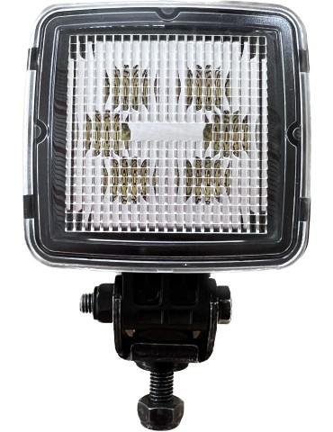 PHARE DE TRAVAIL 6 LEDS CARRE NOIR 1000 LUMEN